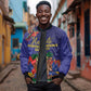 Haiti Independence Day Sleeve Zip Bomber Jacket Ayiti Freedom Heritage
