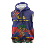 Haiti Independence Day Sleeveless Zip Hoodie Ayiti Freedom Heritage