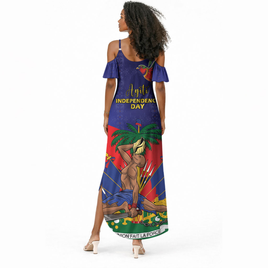 Haiti Independence Day Summer Maxi Dress Ayiti Freedom Heritage