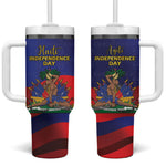 Haiti Independence Day Tumbler With Handle Ayiti Freedom Heritage
