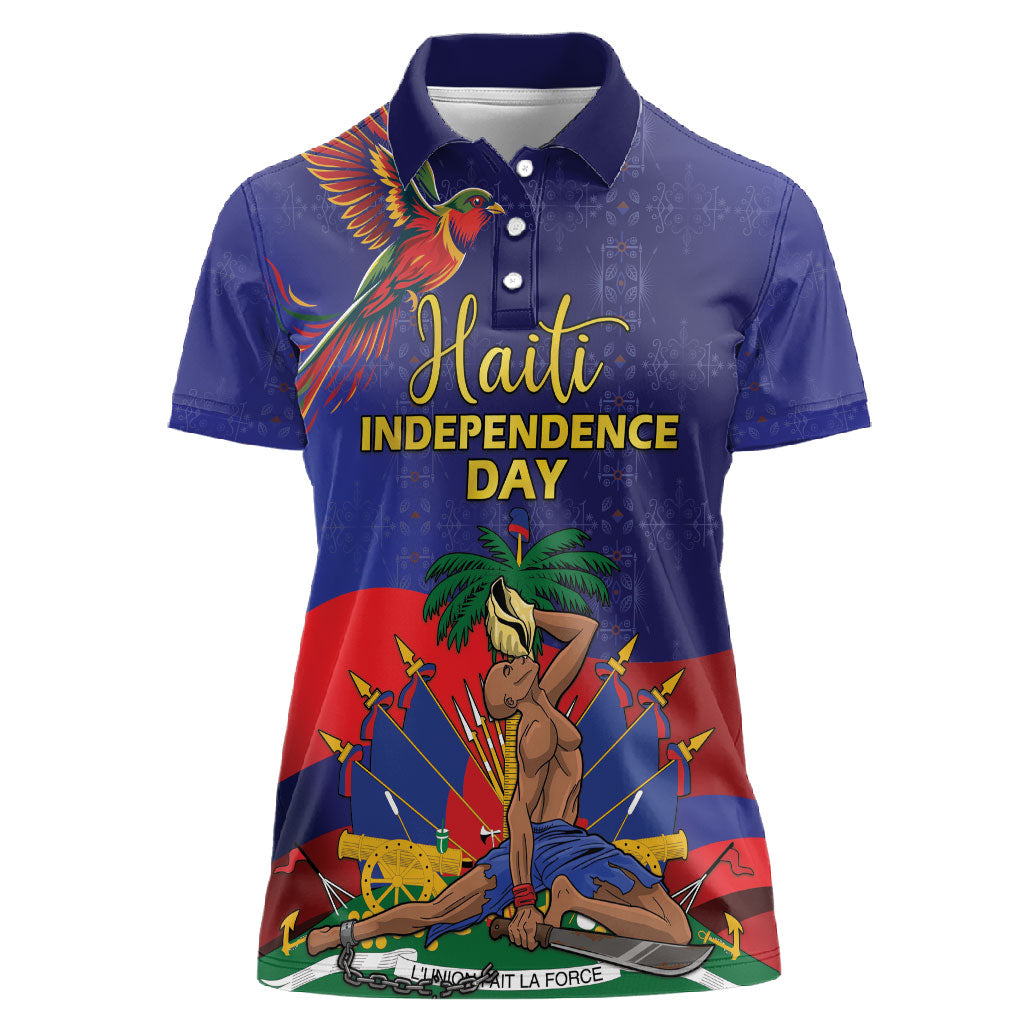 Haiti Independence Day Women Polo Shirt Ayiti Freedom Heritage
