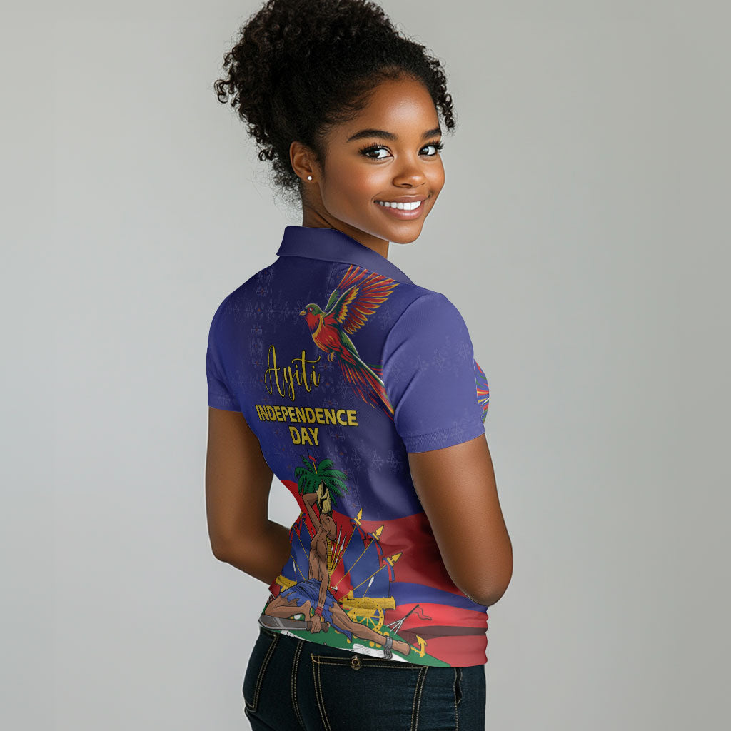 Haiti Independence Day Women Polo Shirt Ayiti Freedom Heritage