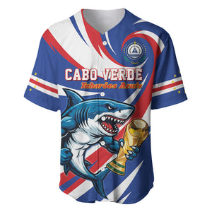 Custom World Football 2026 Cabo Verde Baseball Jersey Blue Shark Champions Trophy