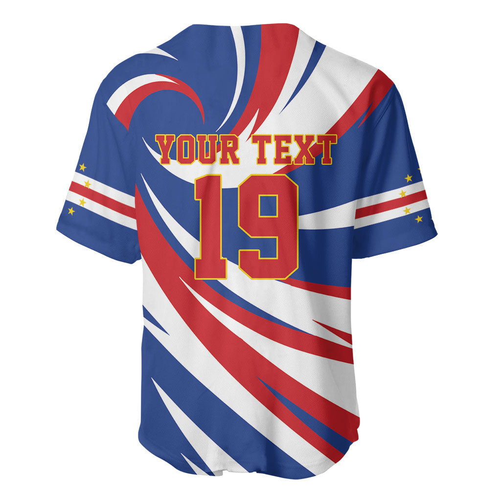 Custom World Football 2026 Cabo Verde Baseball Jersey Blue Shark Champions Trophy