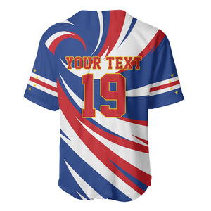 Custom World Football 2026 Cabo Verde Baseball Jersey Blue Shark Champions Trophy