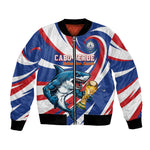Custom World Football 2026 Cabo Verde Bomber Jacket Blue Shark Champions Trophy