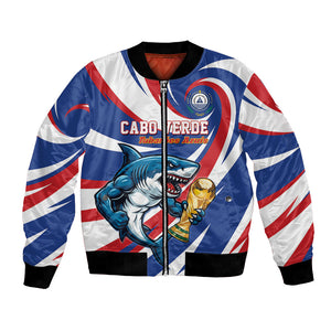 Custom World Football 2026 Cabo Verde Bomber Jacket Blue Shark Champions Trophy