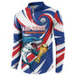 Custom World Football 2026 Cabo Verde Button Sweatshirt Blue Shark Champions Trophy