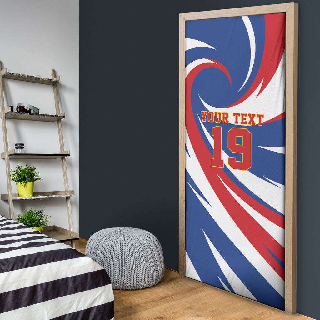 Custom World Football 2026 Cabo Verde Door Cover Blue Shark Champions Trophy