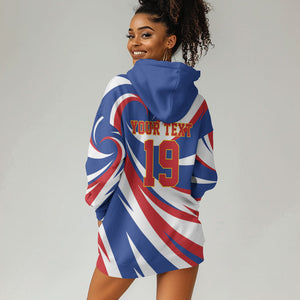 Custom World Football 2026 Cabo Verde Hoodie Dress Blue Shark Champions Trophy