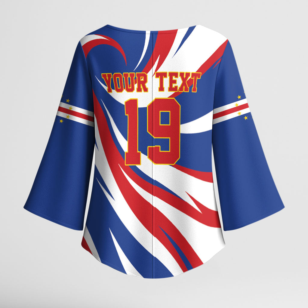 Custom World Football 2026 Cabo Verde Kimono Sleeve Blouse Blue Shark Champions Trophy
