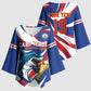 Custom World Football 2026 Cabo Verde Kimono Sleeve Blouse Blue Shark Champions Trophy