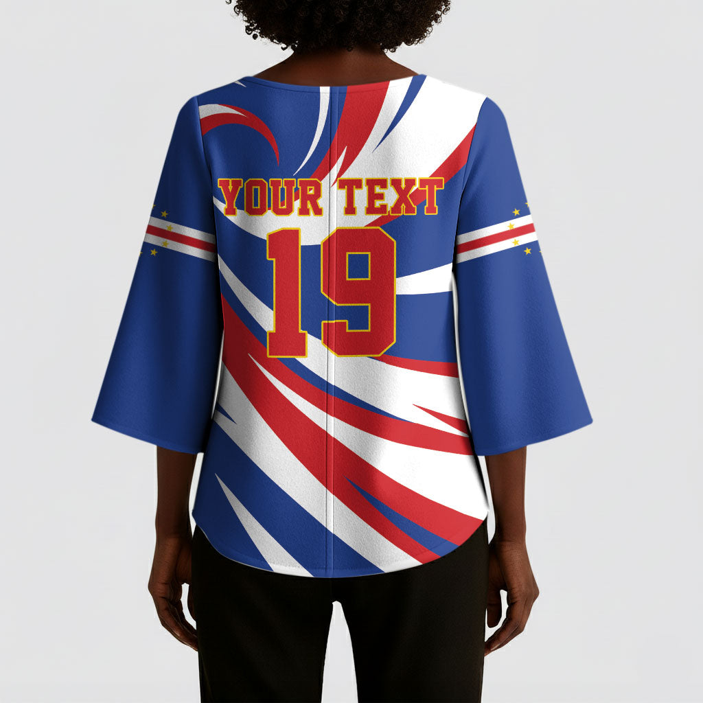Custom World Football 2026 Cabo Verde Kimono Sleeve Blouse Blue Shark Champions Trophy