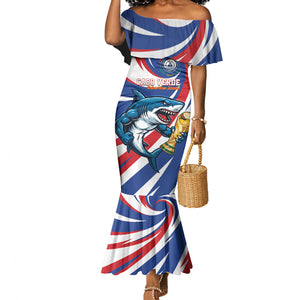 Custom World Football 2026 Cabo Verde Mermaid Dress Blue Shark Champions Trophy