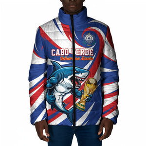 Custom World Football 2026 Cabo Verde Padded Jacket Blue Shark Champions Trophy