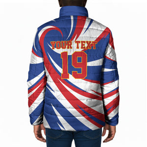 Custom World Football 2026 Cabo Verde Padded Jacket Blue Shark Champions Trophy