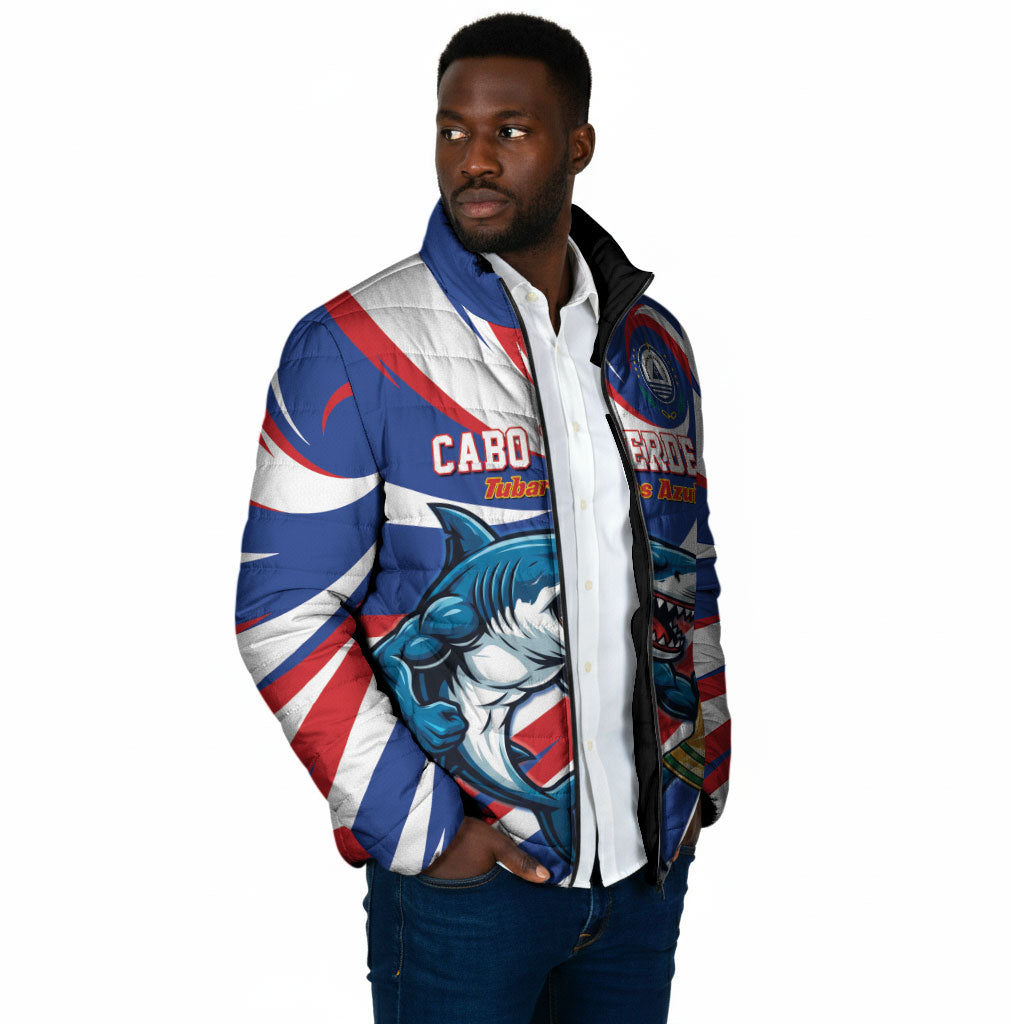Custom World Football 2026 Cabo Verde Padded Jacket Blue Shark Champions Trophy