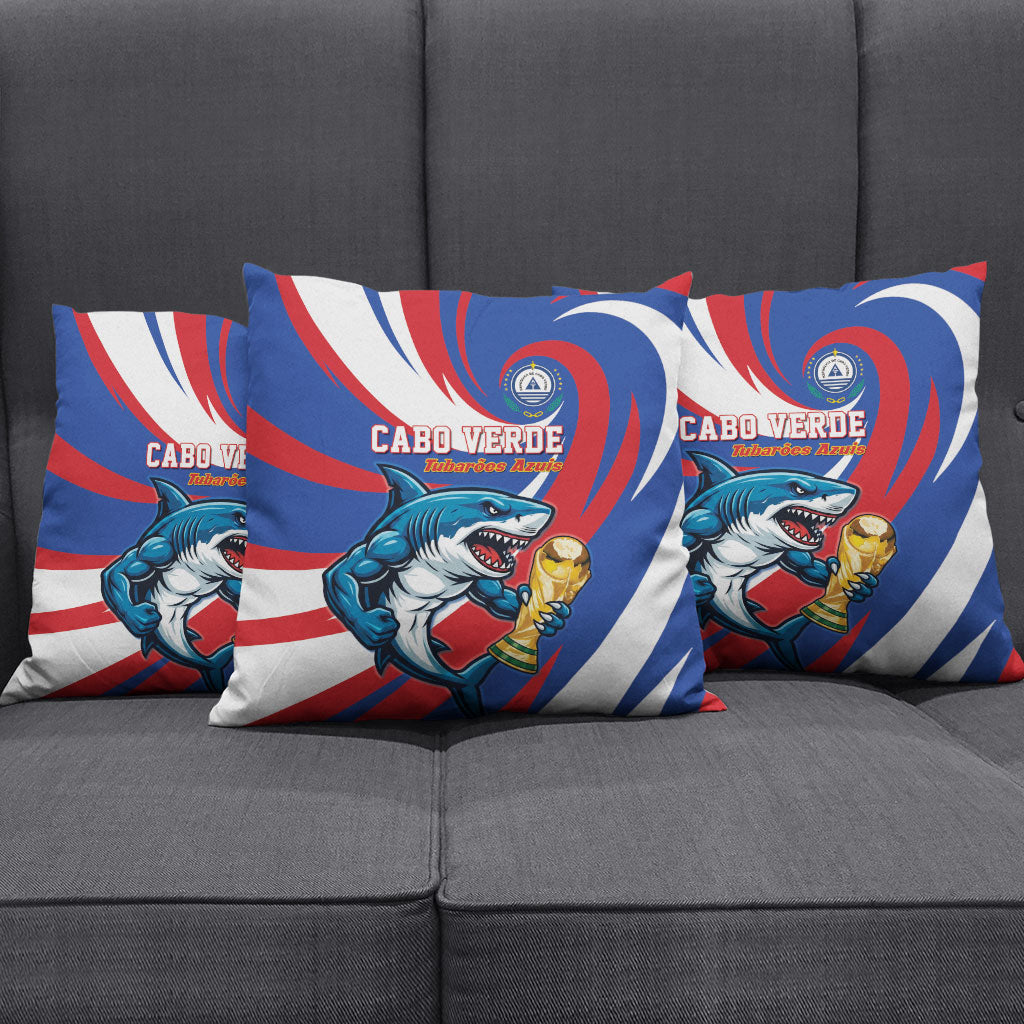 World Football 2026 Cabo Verde Pillow Cover Blue Shark Champions Trophy