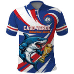 Custom World Football 2026 Cabo Verde Polo Shirt Blue Shark Champions Trophy
