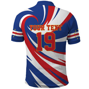 Custom World Football 2026 Cabo Verde Polo Shirt Blue Shark Champions Trophy