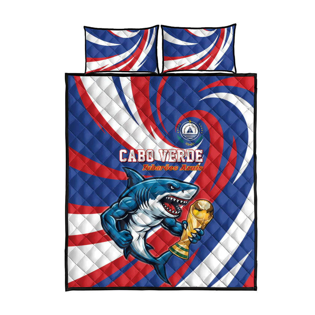 World Football 2026 Cabo Verde Quilt Bed Set Blue Shark Champions Trophy