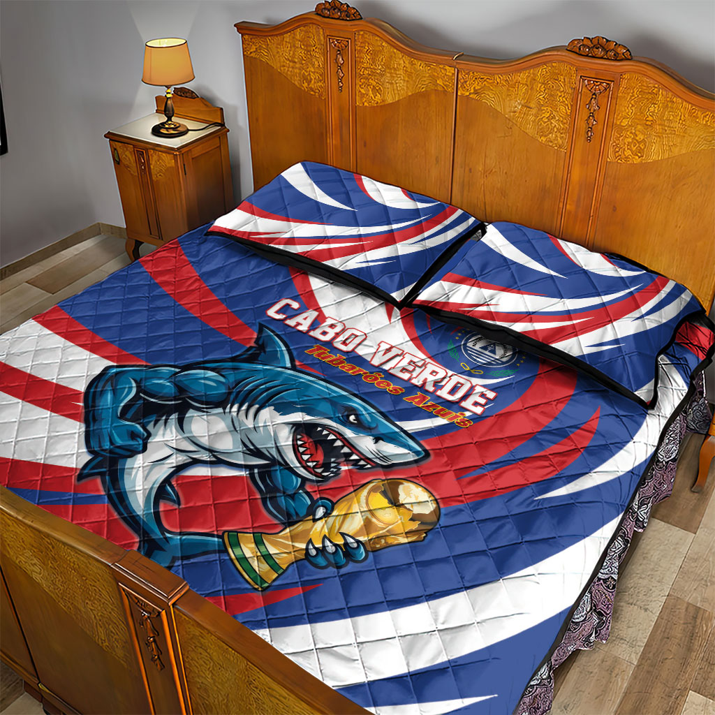World Football 2026 Cabo Verde Quilt Bed Set Blue Shark Champions Trophy