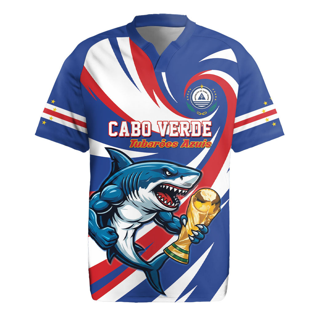 Custom World Football 2026 Cabo Verde Rugby Jersey Blue Shark Champions Trophy