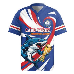 Custom World Football 2026 Cabo Verde Rugby Jersey Blue Shark Champions Trophy