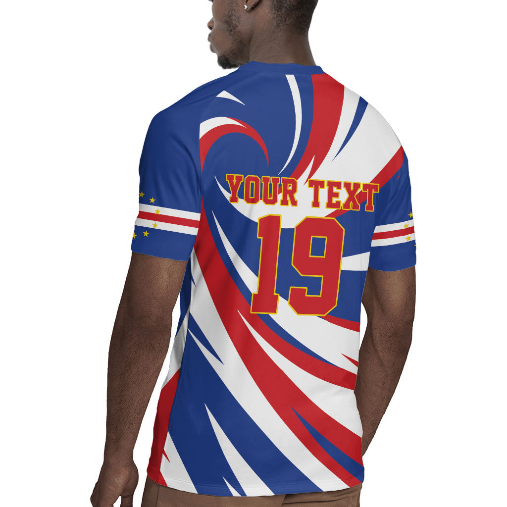 Custom World Football 2026 Cabo Verde Rugby Jersey Blue Shark Champions Trophy