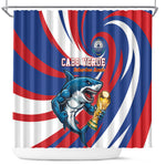 World Football 2026 Cabo Verde Shower Curtain Blue Shark Champions Trophy