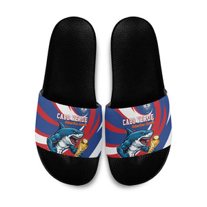 World Football 2026 Cabo Verde Slide Sandals Blue Shark Champions Trophy