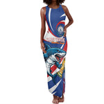 Custom World Football 2026 Cabo Verde Tank Maxi Dress Blue Shark Champions Trophy