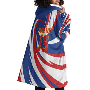 Custom World Football 2026 Cabo Verde Wearable Blanket Hoodie Blue Shark Champions Trophy