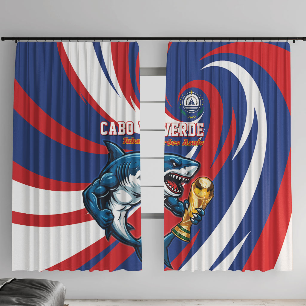 World Football 2026 Cabo Verde Window Curtain Blue Shark Champions Trophy