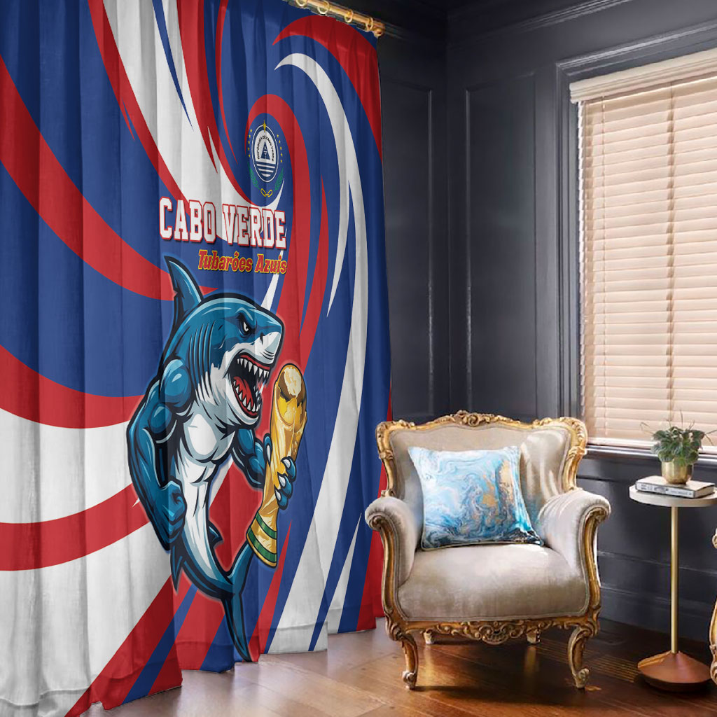 World Football 2026 Cabo Verde Window Curtain Blue Shark Champions Trophy