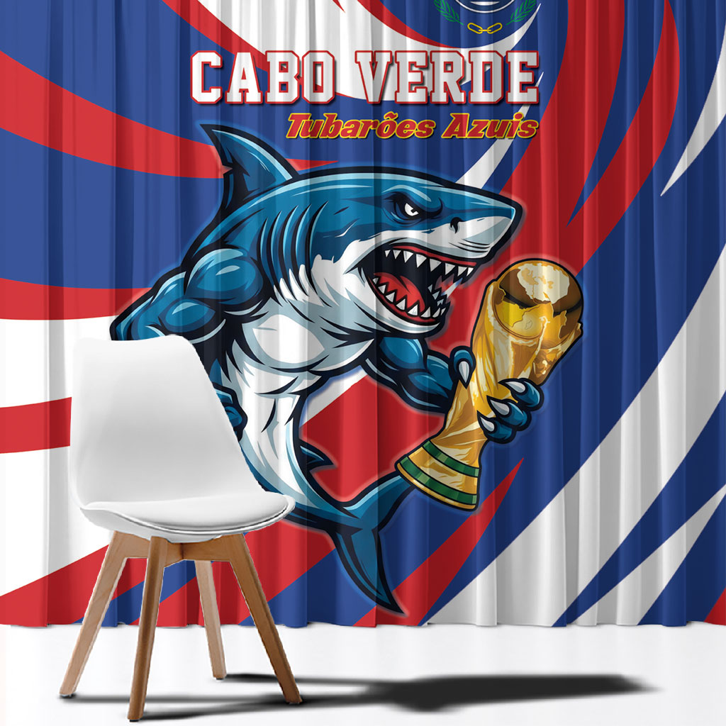 World Football 2026 Cabo Verde Window Curtain Blue Shark Champions Trophy