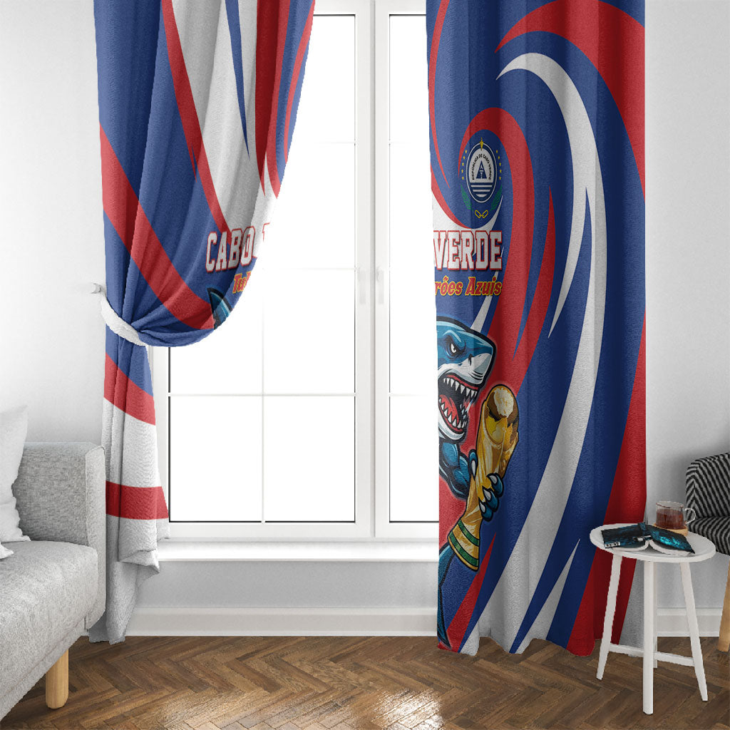 World Football 2026 Cabo Verde Window Curtain Blue Shark Champions Trophy