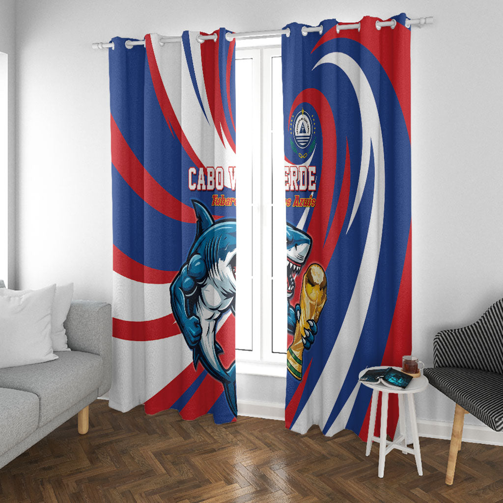 World Football 2026 Cabo Verde Window Curtain Blue Shark Champions Trophy