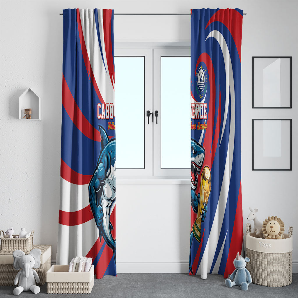World Football 2026 Cabo Verde Window Curtain Blue Shark Champions Trophy