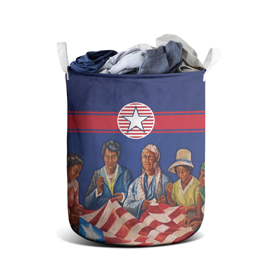 Liberia Flag Day Laundry Basket Lone Star Heritage Pride