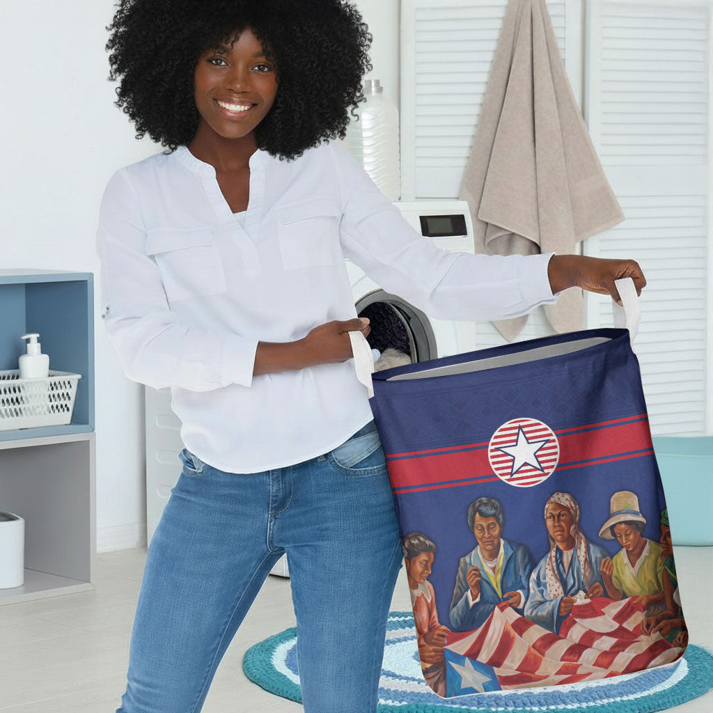Liberia Flag Day Laundry Basket Lone Star Heritage Pride