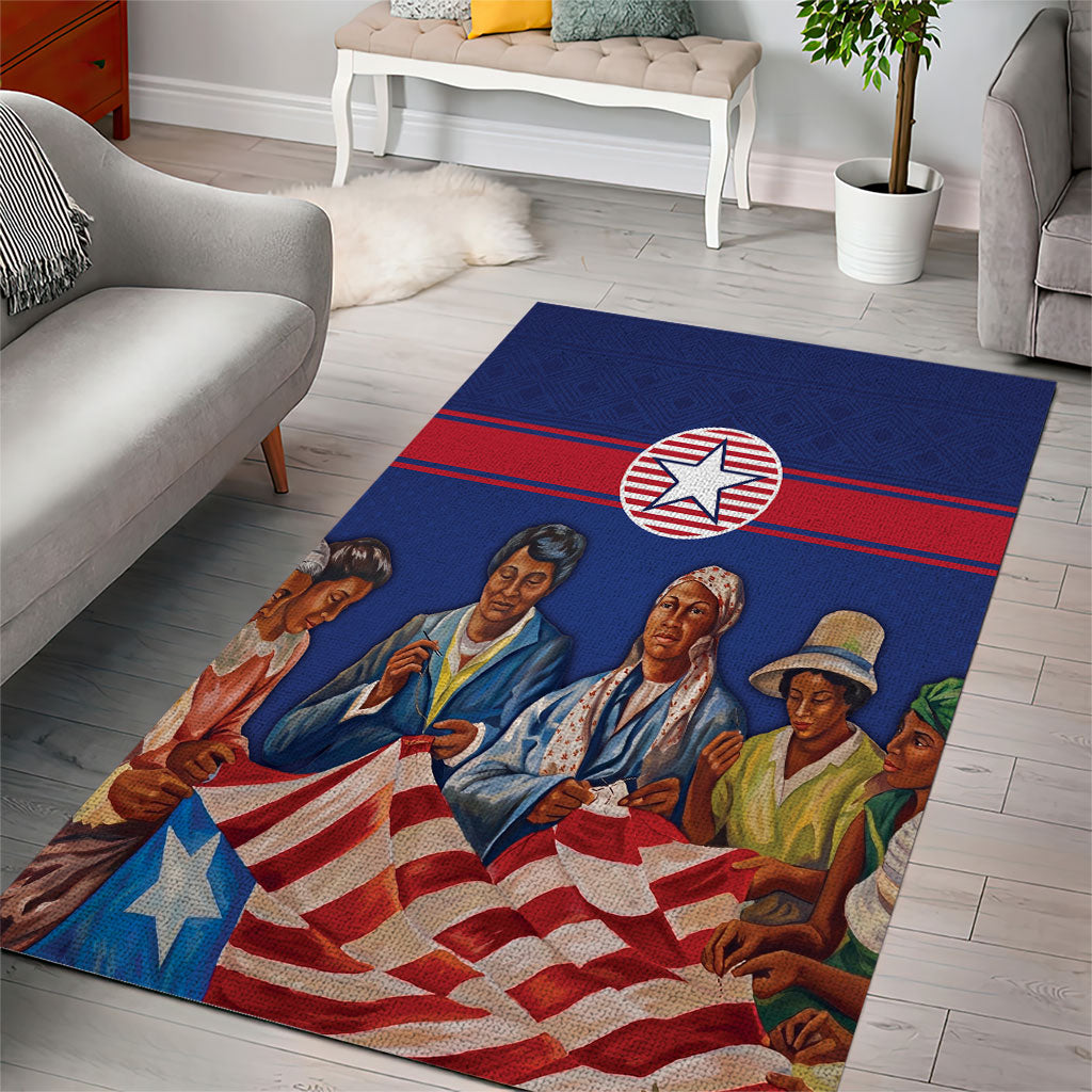 Liberia Flag Day Area Rug Lone Star Heritage Pride