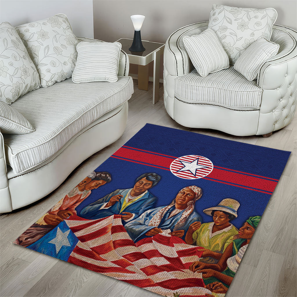Liberia Flag Day Area Rug Lone Star Heritage Pride