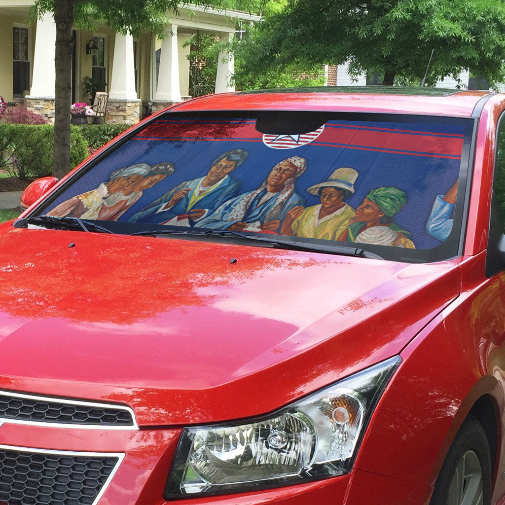 Liberia Flag Day Auto Sun Shade Lone Star Heritage Pride
