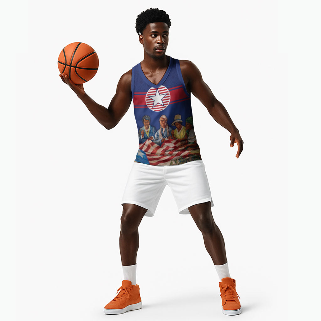 Liberia Flag Day Basketball Jersey Lone Star Heritage Pride