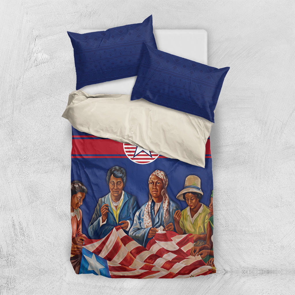 Liberia Flag Day Bedding Set Lone Star Heritage Pride