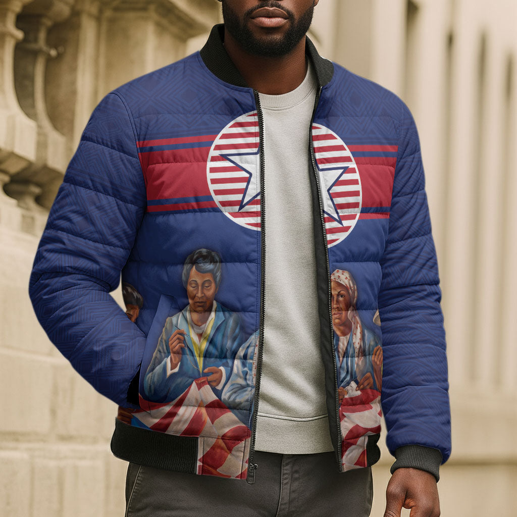 Liberia Flag Day Bomber Puffer Jacket Lone Star Heritage Pride