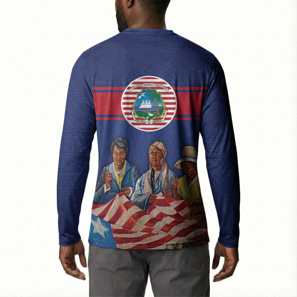 Liberia Flag Day Button Sweatshirt Lone Star Heritage Pride