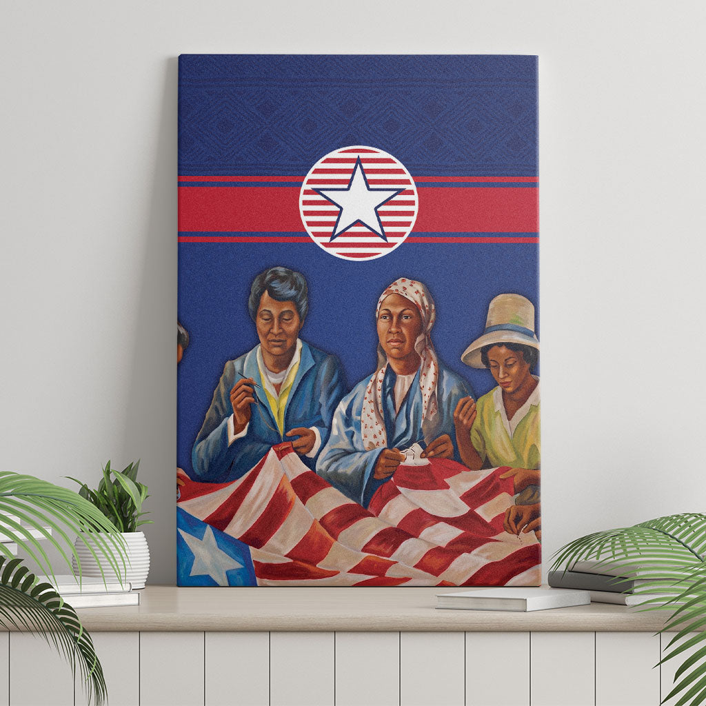 Liberia Flag Day Canvas Wall Art Lone Star Heritage Pride