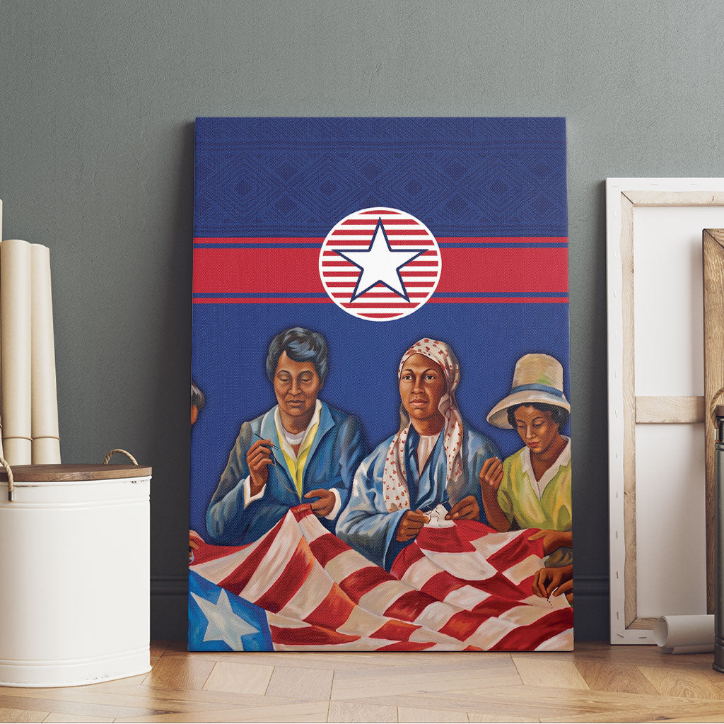 Liberia Flag Day Canvas Wall Art Lone Star Heritage Pride